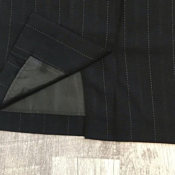 Giorgio Armani Le Collezioni Womens Black Pinstriped Pencil Skirt Sz 6 - Picture 12 of 12
